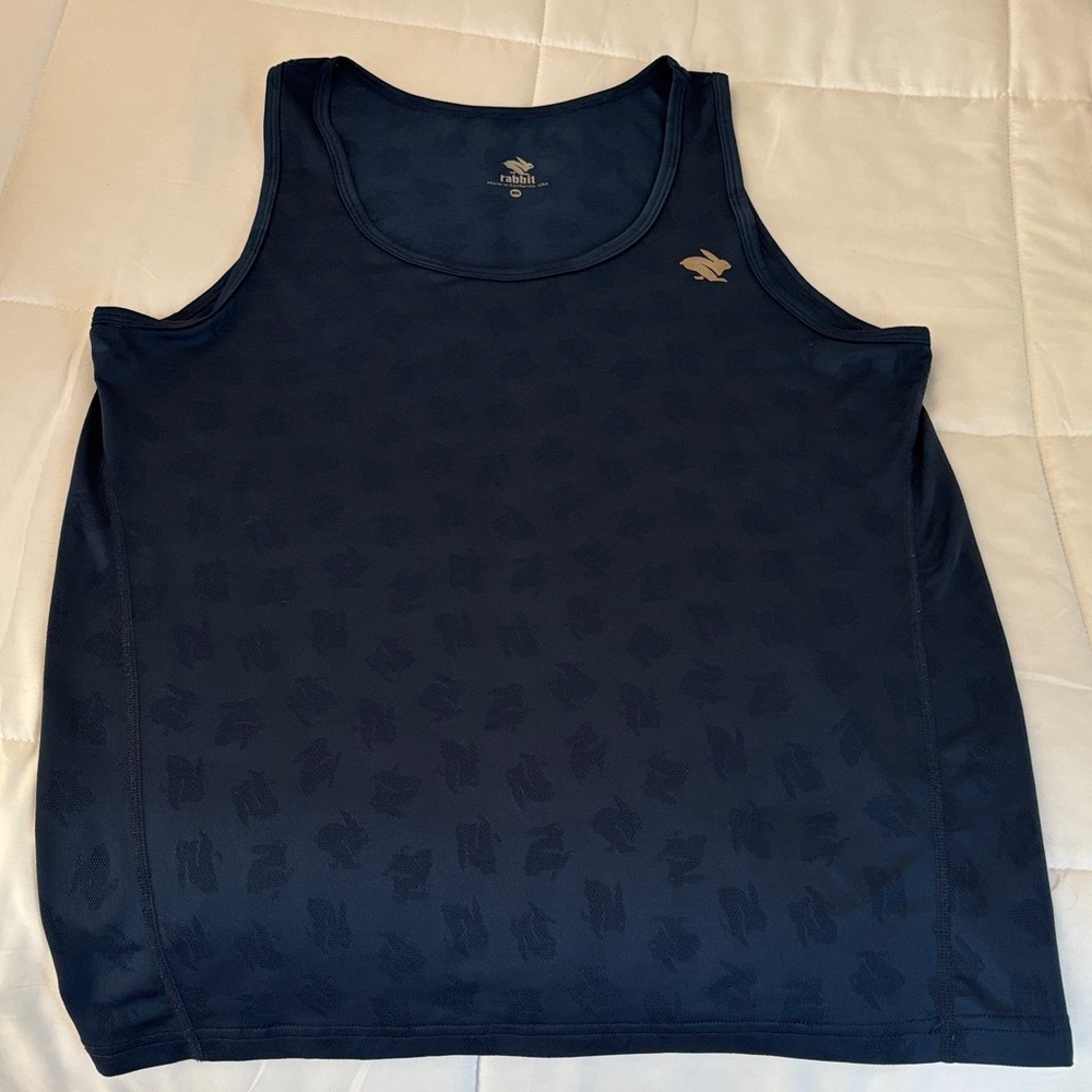 Rabbit Brand Women’s tank top Workout Medium Navy Blue M Athleisure Shirt Yoga